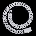18mm 3-Row Arc Style Moissanite Iced out Cuban bracelet necklace - Image 4