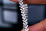 Double Row Chevron V-Shape Tennis Bracelet in 925 Sterling Silver - Image 4