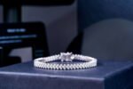 Double Row Chevron V-Shape Tennis Bracelet in 925 Sterling Silver - Image 2