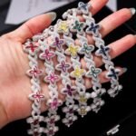 Iced Out Marquise Cut Floral Clover Chain Bracelet - Image 2