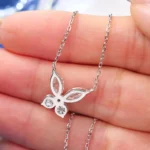 Luxury Versatile Butterfly Moissanite Pendant Necklace 925 Silver - Image 6