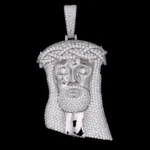 Jesus Piece Moissanite Pendant - 925 Sterling Silver Hip Hop Jewelry - Image 3