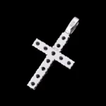 Large Cross Moissanite Pendant 925 Silver - Image 4