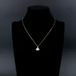 Fan Shaped Moissanite Pendant Large - Skirt Necklace 925 Silver - Image 5