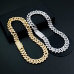 16mm 3-Row Cuban Chain Angle Shape Moissanite Iced out bracelet necklace - Image 2