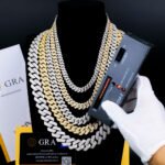 8mm 10mm 14mm 18mm 20mm Miami Sharp Angle Moissanite Cuban Chain Bracelet Necklace - Image 3