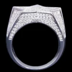 Iced Out Moissanite Star Ring 925 Sterling Silver - Image 2