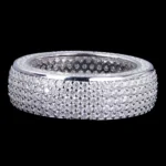 Iced Out Moissanite Micro Pave Full Eternity Ring In 925 silver - Image 4