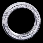 Iced Out Moissanite Micro Pave Full Eternity Ring In 925 silver - Image 2