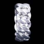 Solid 925 Sterling Silver Cuban Link Ring - Image 5