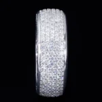 Iced Out Moissanite Micro Pave Full Eternity Ring In 925 silver - Image 3