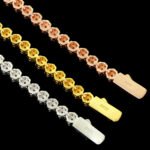 5mm Moissanite Flower Tennis Bracelet Necklace - Image 5
