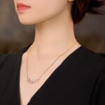 Smile Moissanite Pendant Necklace Gold Plated 925 Silver - Image 5