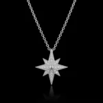 Luxury Eight Point Star Moissanite Necklace 925 Silver - Classic Design