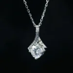 Luxury Fishtail Moissanite Pendant Necklace 925 Silver - Classic Design - Image 4