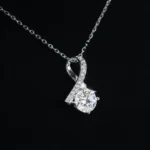 Luxury Fishtail Moissanite Pendant Necklace 925 Silver - Classic Design - Image 3