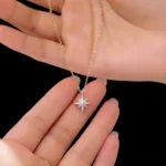 Luxury Eight Point Star Moissanite Necklace 925 Silver - Classic Design - Image 2