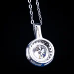 Luxury Round Bezel Moissanite Solitaire Necklace 925 Silver - Classic Design - Image 5