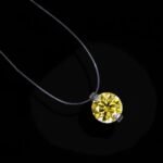 Lemon Yellow Moissanite Pendant - Mermaid's Tears 925 Silver - Image 2