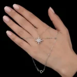 Luxury Eight Point Star Moissanite Necklace 925 Silver - Classic Design - Image 3