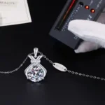 Luxury Lucky Money Bag Moissanite Pendant Necklace 925 Silver - Image 4