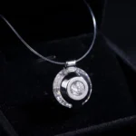 Plum Cut White Moissanite Pendant 1ct 2ct 3ct - Mermaid's Tears 925 Silver - Image 5