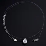 Plum Cut White Moissanite Pendant 1ct 2ct 3ct - Mermaid's Tears 925 Silver - Image 4