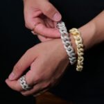 15mm Iced Out Mariner Link Bracelet And Necklace - Image 8