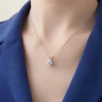 Luxury Classic Four-Prong Solitaire Moissanite Pendant Necklace 925 Silver - Image 5