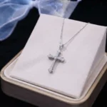 Luxury Galaxy Cross Moissanite Pendant Necklace 925 Silver - Image 2