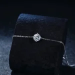 Solitaire Moissanite Charm Bracelet 925 Silver - Image 2