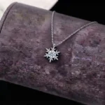 Luxury Icy Snowflake Moissanite Pendant Necklace 925 Silver
