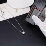 Twinkling Star Four-Prong Solitaire Moissanite Pendant Necklace 925 Silver - Image 4