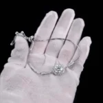 Radiant Stamen Moissanite Bolo Bracelet 925 Silver - Image 3