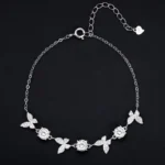 Fluttering Butterfly Moissanite Bracelet 925 Silver