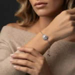 Radiant Sunflower Moissanite Charm Bracelet 925 Silver - Image 5