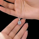 Cushion Sugar Cube Moissanite Pendant Necklace 925 Silver - Image 4