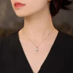 Luxury Galaxy Cross Moissanite Pendant Necklace 925 Silver - Image 6