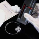 Radiant Clover Moissanite Charm Bracelet 925 Silver - Image 4