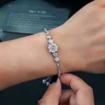 Allure Solitaire Moissanite Bolo Bracelet 925 Silver - Image 3