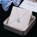 Magic Cube Moissanite Pendant Necklace 925 Silver
