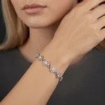 Free Spirit Moissanite Clover Bracelet 925 Silver - Image 5