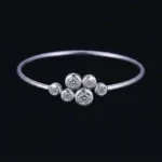Bubble Moissanite Bangle Bracelet 925 Silver