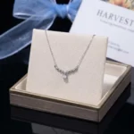 Angel Wings Moissanite Dangle Pendant Necklace 925 Silver - Image 3