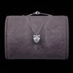 Luxury Paved Bow Moissanite Pendant Necklace 925 Silver - Image 3