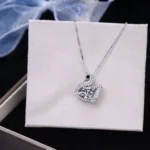 Luxury Black Swan Moissanite Pendant Necklace 925 Silver - Image 2