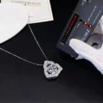 Luxury Fresh Floral Petal Moissanite Pendant Necklace 925 Silver - Image 4