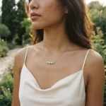 Luxury Four Stone Smile Bar Moissanite Necklace 925 Silver - Image 5