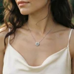 Twinkling Star Four-Prong Solitaire Moissanite Pendant Necklace 925 Silver - Image 6