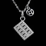 Luxury Paved Abacus Wealth Moissanite Pendant Necklace 925 Silver